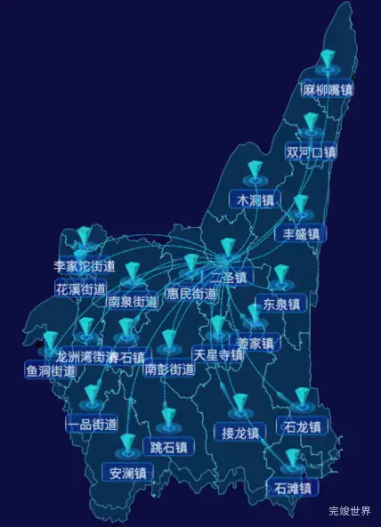 03 echarts重庆市巴南区地图仿3d效果